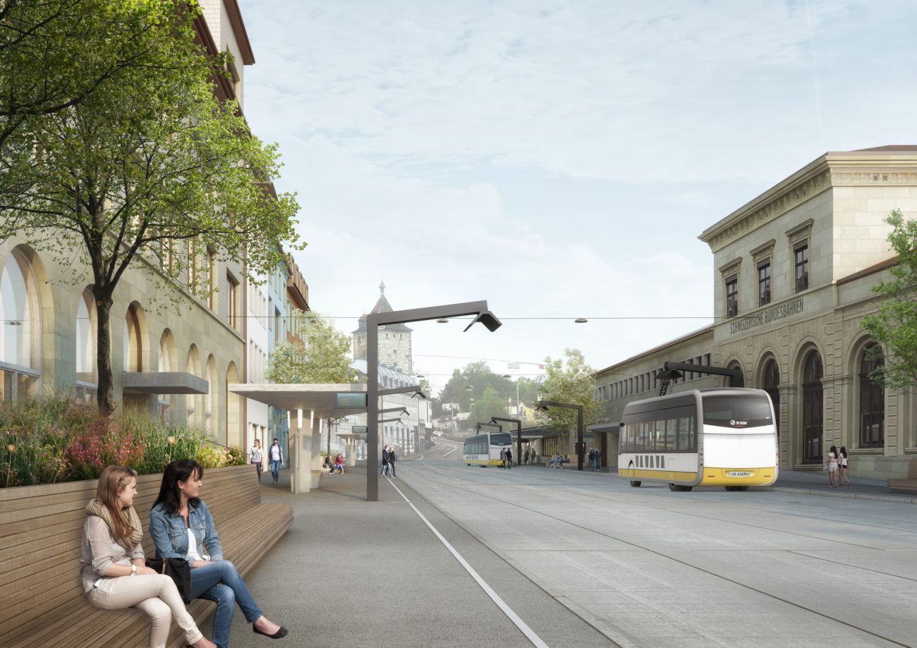 Visualisierung Bahnhofstrasse nach Umbau