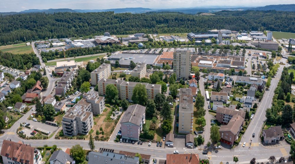 Luftaufnahme Brüel-Quartier Richtung Süden